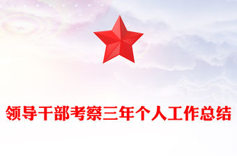 領導干部考察三年個人工作總結