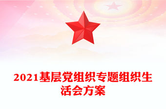 2021基層黨組織專題組織生活會方案
