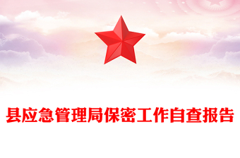 縣應急管理局保密工作自查報告