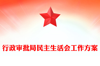 行政審批局民主生活會工作方案