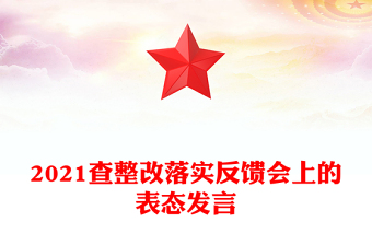 2021查整改落實反饋會上的表態(tài)發(fā)言
