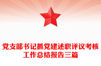 黨支部書記抓黨建述職評議考核工作總結報告三篇