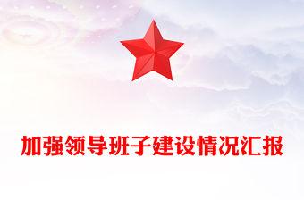 加強領導班子建設情況匯報