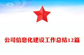 公司信息化建設(shè)工作總結(jié)12篇