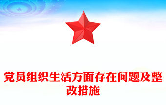 黨員組織生活方面存在問題及整改措施