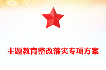 主題教育整改落實專項方案