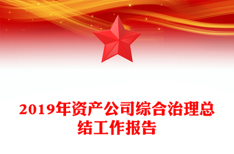 2019年資產(chǎn)公司綜合治理總結(jié)工作報告