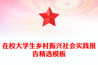 在校大學生鄉村振興社會實踐報告精選模板