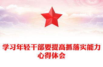 學習年輕干部要提高抓落實能力心得體會