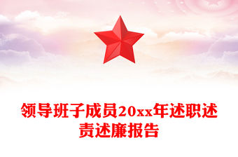 領導班子成員20xx年述職述責述廉報告