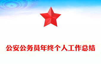 公安公務(wù)員年終個(gè)人工作總結(jié)