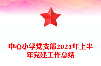 中心小學黨支部2021年上半年黨建工作總結