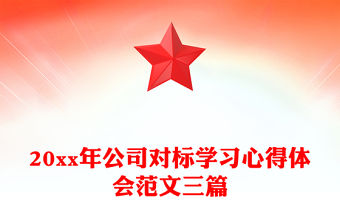 20xx年公司對標學習心得體會范文三篇