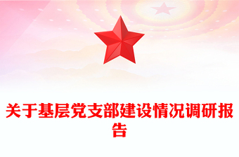 關于基層黨支部建設情況調研報告