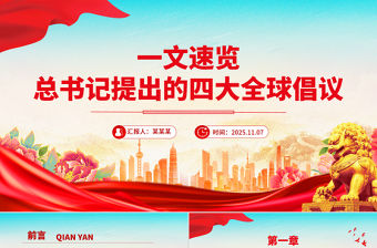 一文速覽總書記提出的四大全球倡議PPT黨課