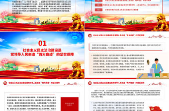 紅色精美推進社會主義民主法治建設PPT二十屆四中全會系列黨課