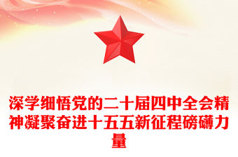 深學細悟黨的二十屆四中全會精神凝聚奮進十五五新征程磅礴力量PPT課件(講稿)