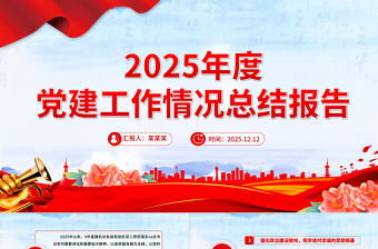 2025年度黨建工作情況總結報告PPT模板下載