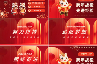 2026企業跨年盛典暨誓師大會PPT紅色大氣馬年跨年戰役啟動會模版