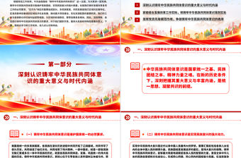 鑄牢中華民族共同體意識PPT民族團結主題黨課課件