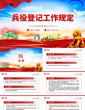 2025《兵役登記工作規定》PPT課件下載