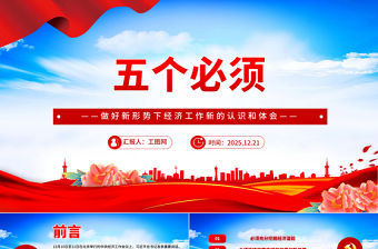 深刻領會五個必須PPT做好新形勢下經濟工作新的認識和體會課件下載