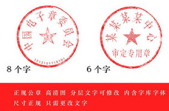 2021正規(guī)公司公章印章分層素材模板（附字體）