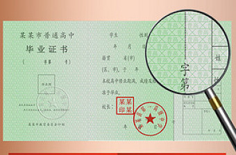 某市普通高中畢業(yè)證模板