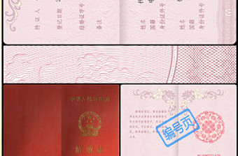 2017超高清結(jié)婚證模板