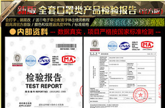 2017口罩类检验报告真实数据模板