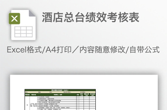 酒店總臺績效考核表