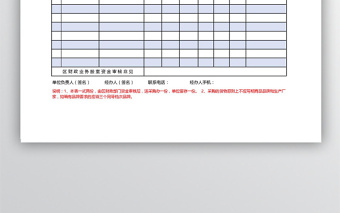 商品采购项目计划申请表