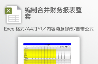 编制合并财务报表整套