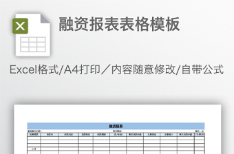 融资报表表格模板