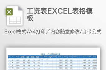 工資表EXCEL表格模板