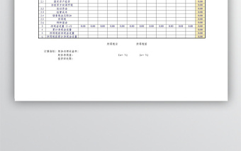 建设项目财务报表