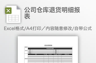 公司倉庫退貨明細(xì)報(bào)表