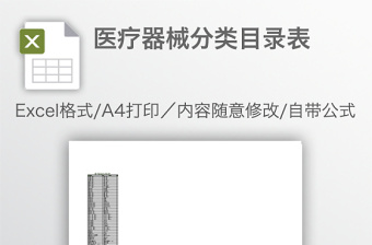 医疗器械分类目录表