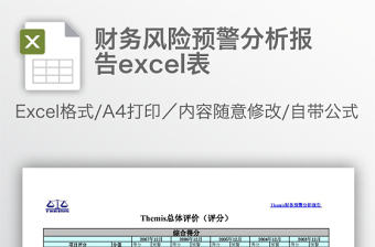 財務風險預警分析報告excel表