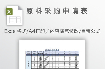 2022企业原料采购申请表