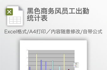 黑色商务风出勤明细表