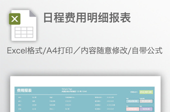 日程费用明细报表