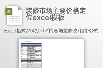 市场信息调查情况excel模板