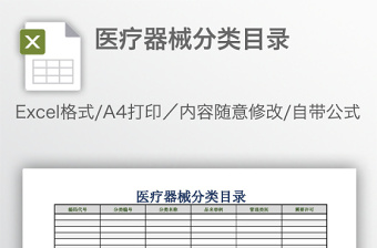 医疗器械分类目录