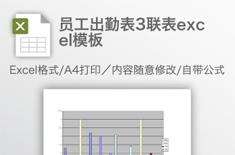 員工出勤表3聯(lián)表excel模板
