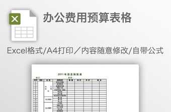 2021成本费用预算表科目