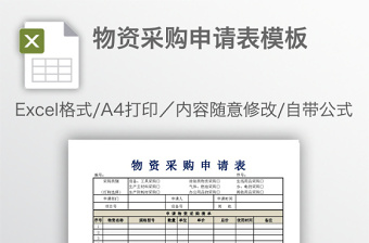 物資采購申請表模板