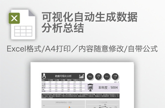 绿色可视化地区数据分析Excel表格