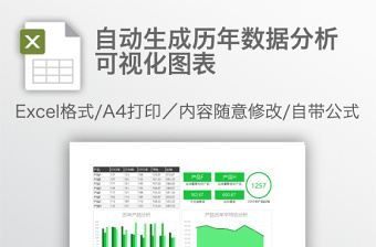 自動(dòng)生成歷年數(shù)據(jù)分析可視化圖表