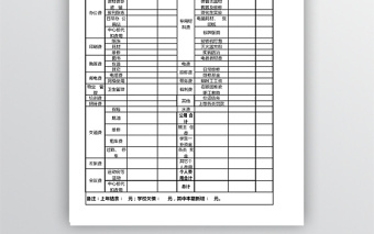 财务收支明细表格